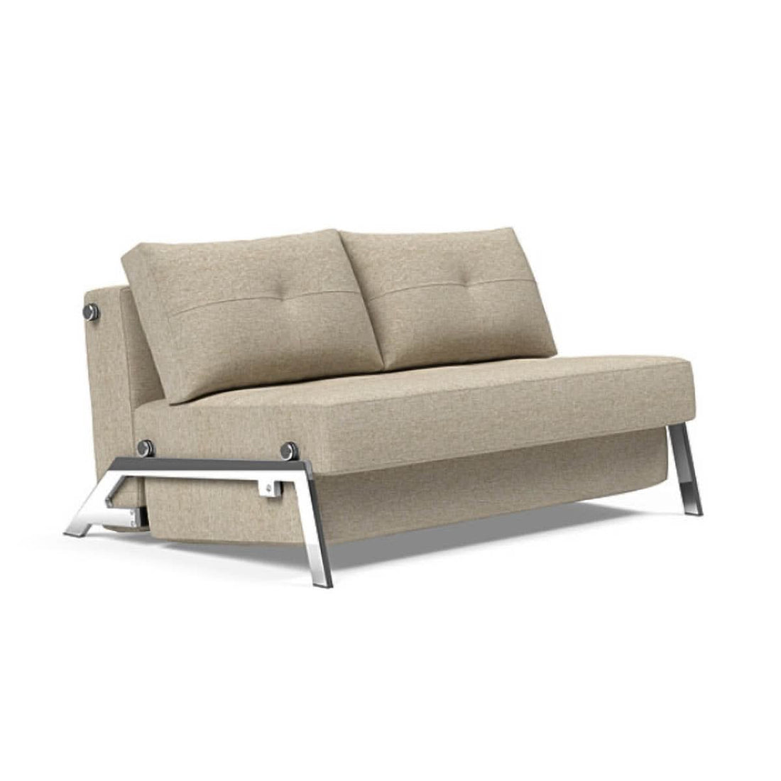Cubed Full Size Sofa Bed With Chrome Legs