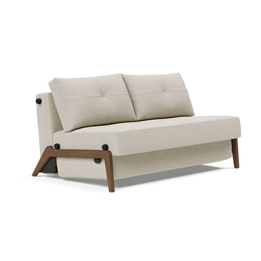 Cubed Full Size Sofa Bed With Dark Wood Legs