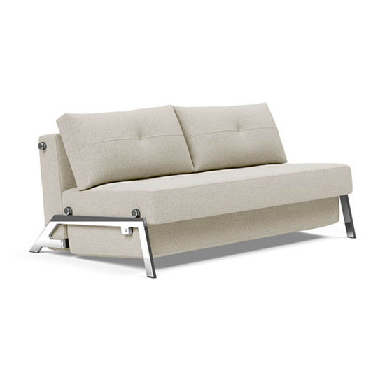 Cubed Queen size Sofa Bed With Chrome Legs