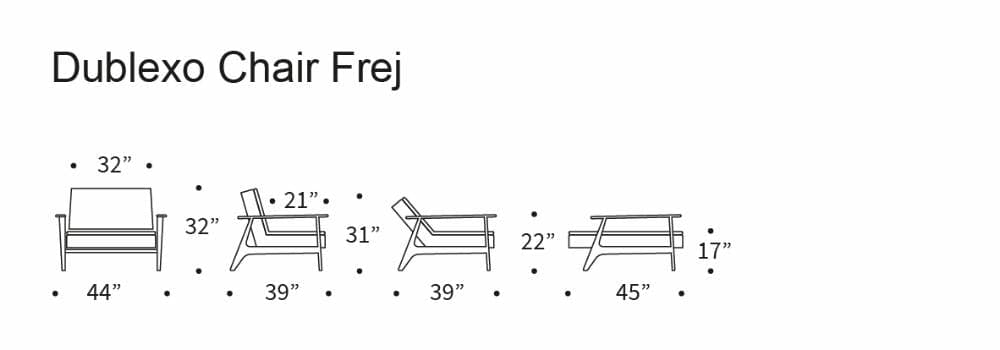 Dublexo Frej Chair, Smoked Oak