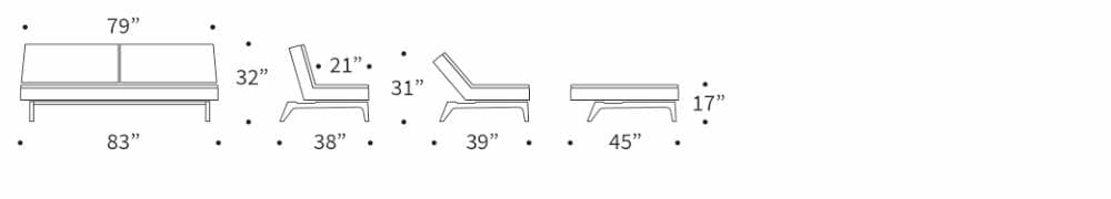 Dublexo Eik Sofa Bed, Smoked Oak