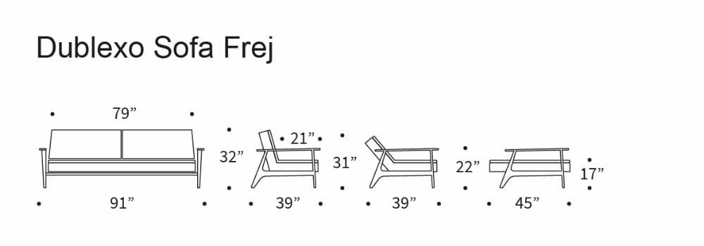 Dublexo Frej Sofa Bed, Smoked Oak