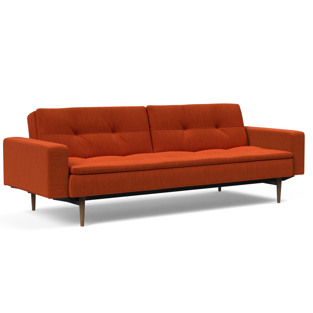 Dublexo Styletto Sofa Bed Dark Wood With Arms