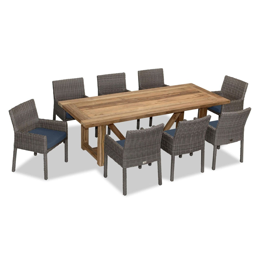 Dune Noble 8 Seat Reclaimed Teak Outdoor Dining Set