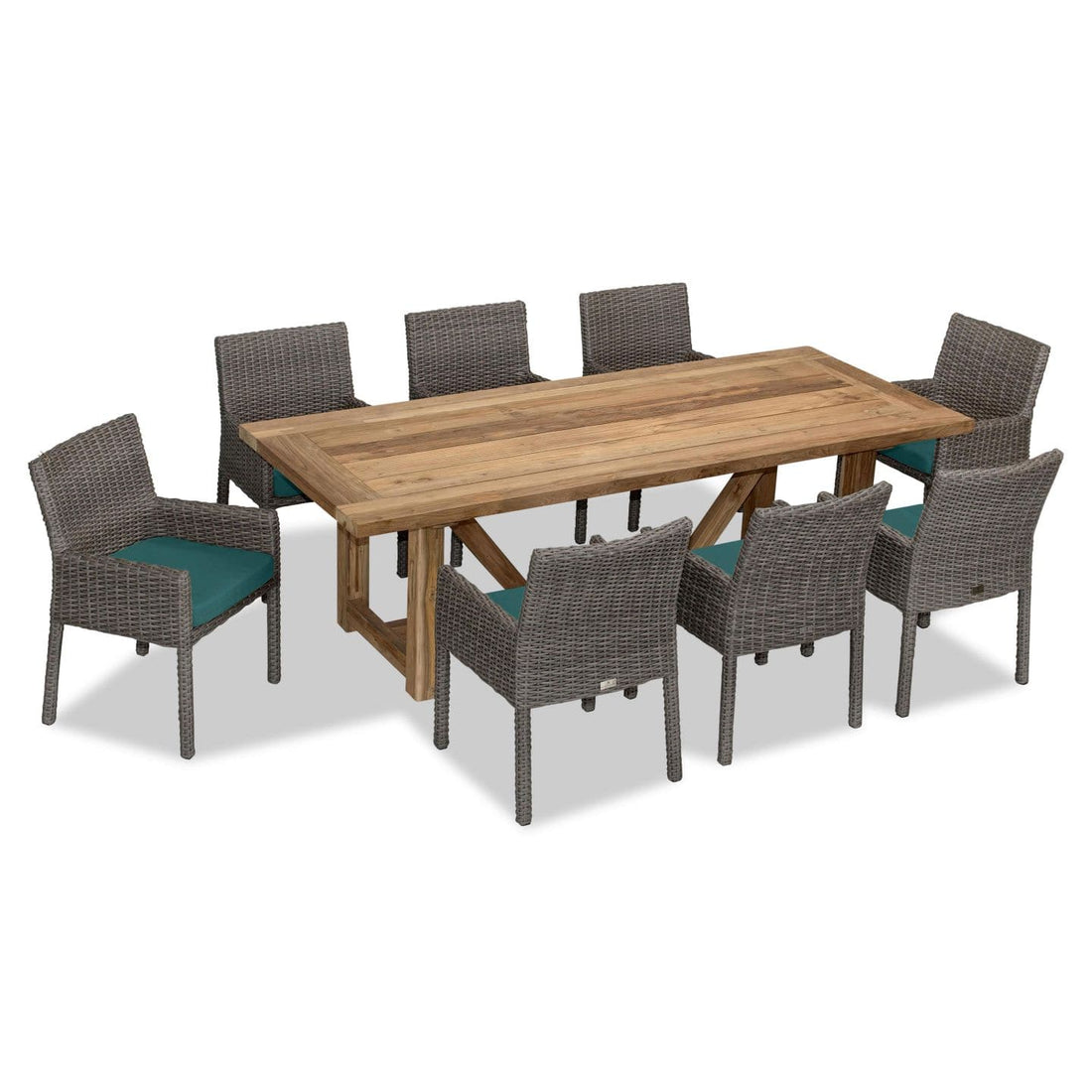 Dune Noble 8 Seat Reclaimed Teak Outdoor Dining Set