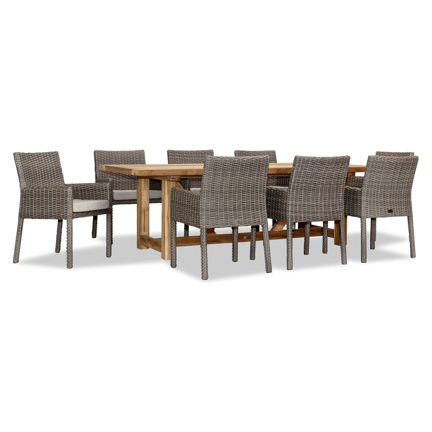 Dune Noble 8 Seat Reclaimed Teak Outdoor Dining Set