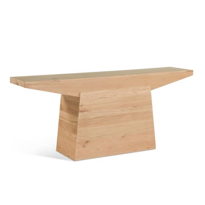 Incus 68" Modern Console Table in Natural Oak - Home Trends & Design