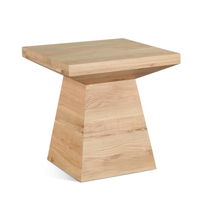 Incus 24" Modern Side Table in Natural Oak - Home Trends & Design