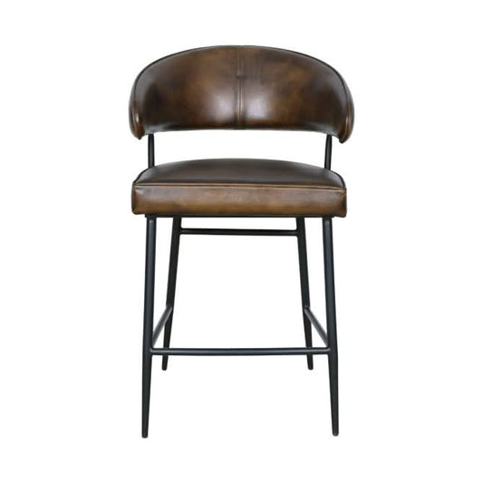  Brisbane Modern Buffalo Leather Counter Chair - Home Trends & Design 