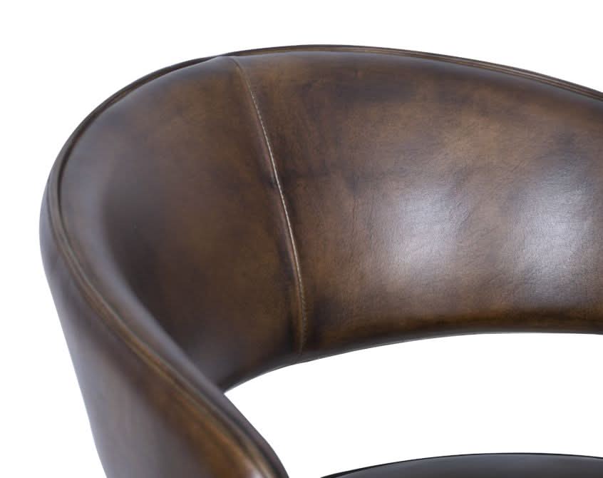 Brisbane Modern Buffalo Leather Counter Chair - Home Trends & Design