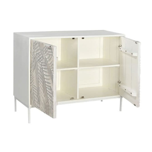  Isla 38" Two Door Cabinet in Coastal White - Home Trends & Design 