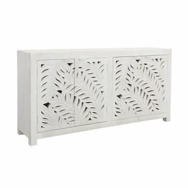 Isla 70" Four Door Sideboard in Distressed White - Home Trends & Design