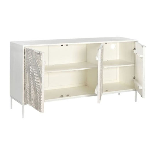  Isla 57" Three Door Sideboard in Coastal White - Home Trends & Design 