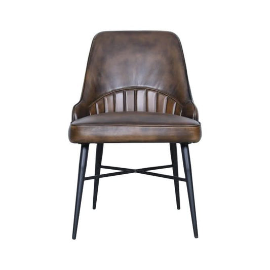  Galway Dining Chair in Antique Whiskey Leather - Home Trends & Design 