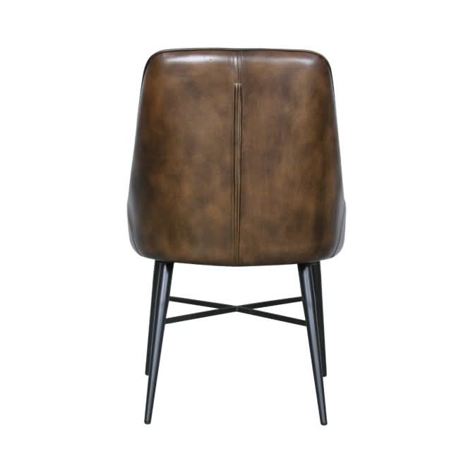 Galway Dining Chair in Antique Whiskey Leather - Home Trends & Design