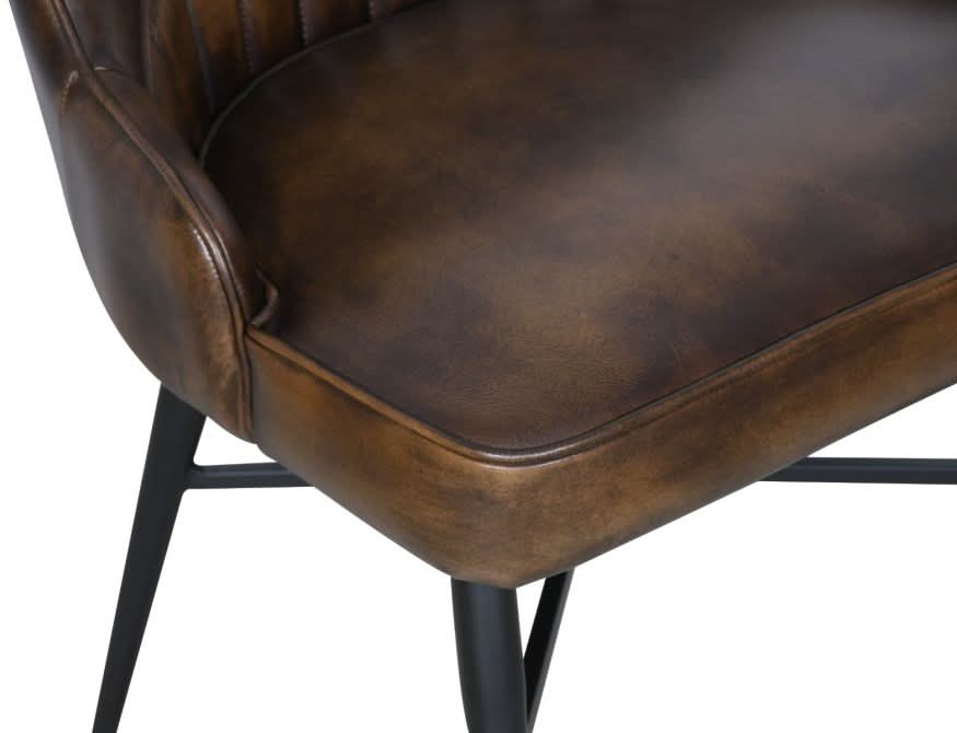 Galway Dining Chair in Antique Whiskey Leather - Home Trends & Design