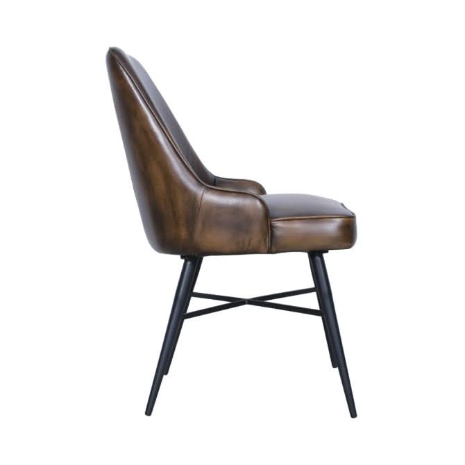 Galway Dining Chair in Antique Whiskey Leather - Home Trends & Design