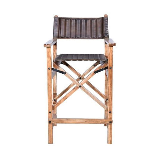 Galway Folding Bar Chair in Antique Whiskey Leather - Home Trends & Design 
