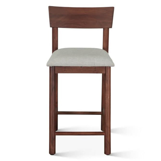  Hampton Modern Upholstered Counter Chair in Walnut - Home Trends & Design 