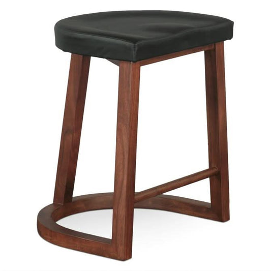Hampton Modern Backless Counter Chair in Walnut - Home Trends & Design