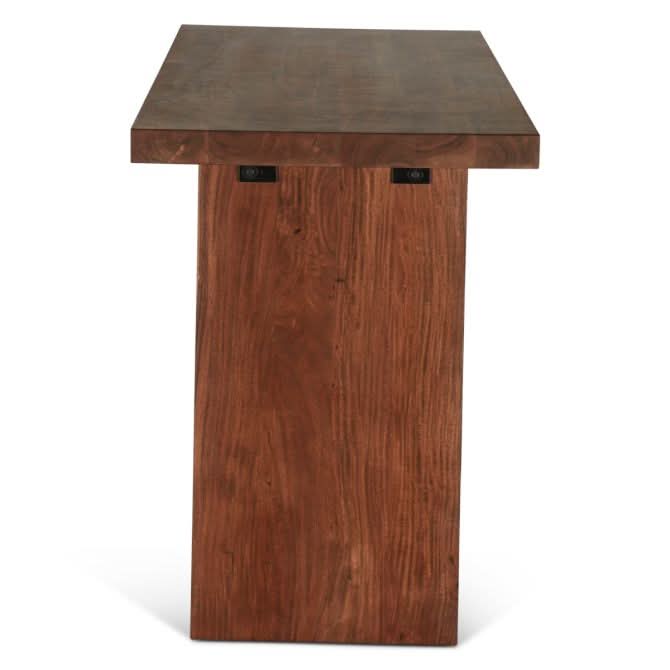 Hampton 68" Acacia Wood Gathering Table in Walnut - Home Trends & Design