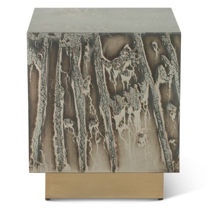 Odessa Modern Industrial Side Table in Desert Patina - Home Trends & Design