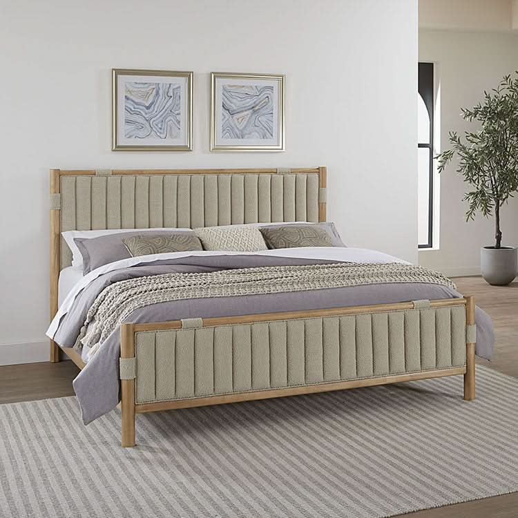 Furano Upholstered Panel Platform Bed