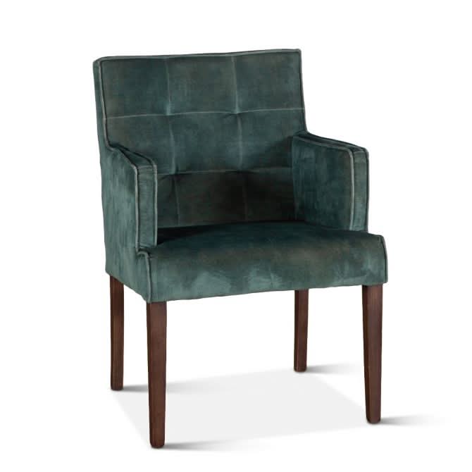 Avery Green Velvet Arm Chair - Home Trends & Design