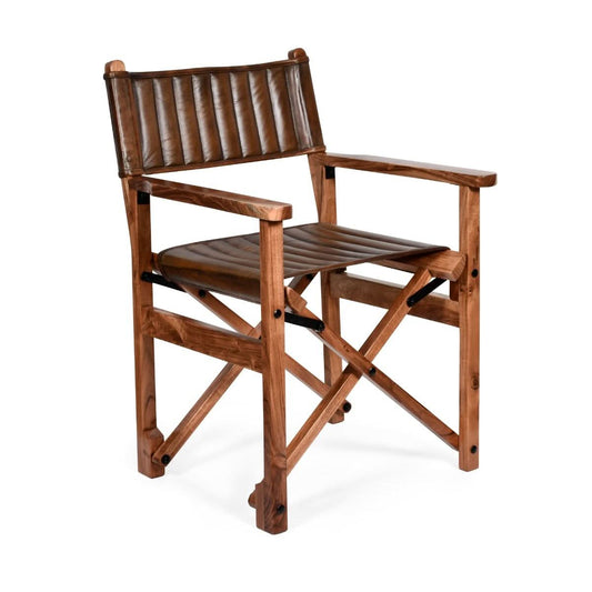 Galway 23" Folding Dining Chair in Antique Whiskey - Home Trends & Design