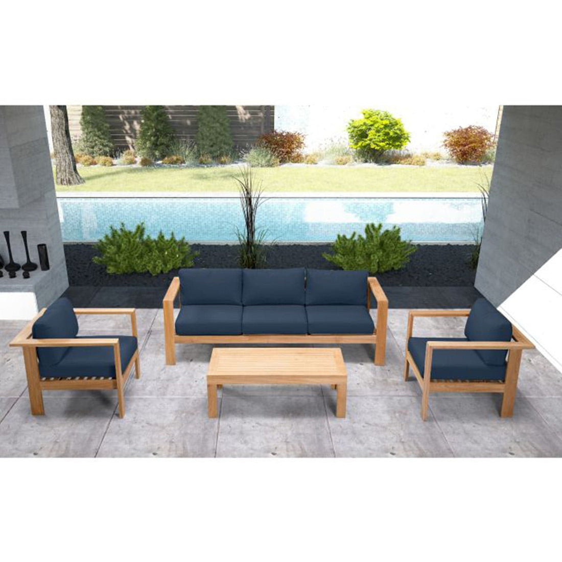 Ando 4 Piece Club Chair Set