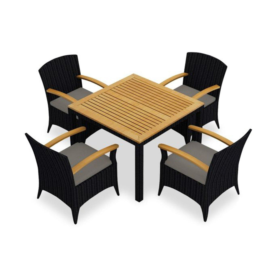 Arbor 5 Piece Arm Square Dining Set