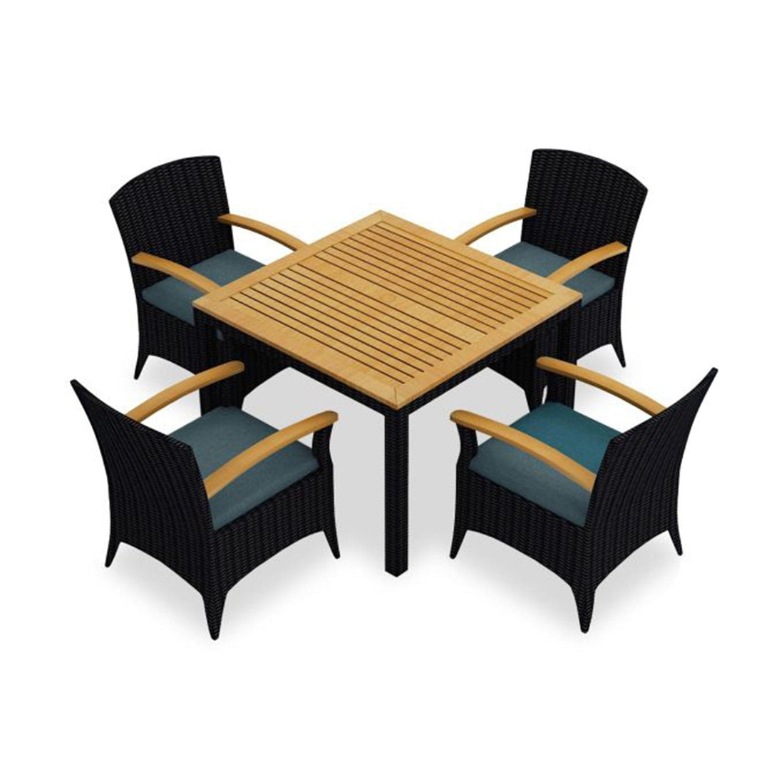 Arbor 5 Piece Arm Square Dining Set