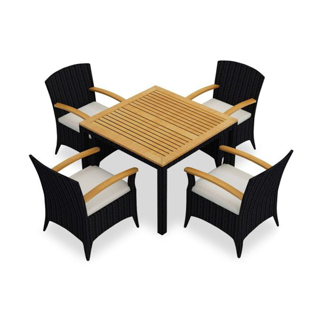 Arbor 5 Piece Arm Square Dining Set