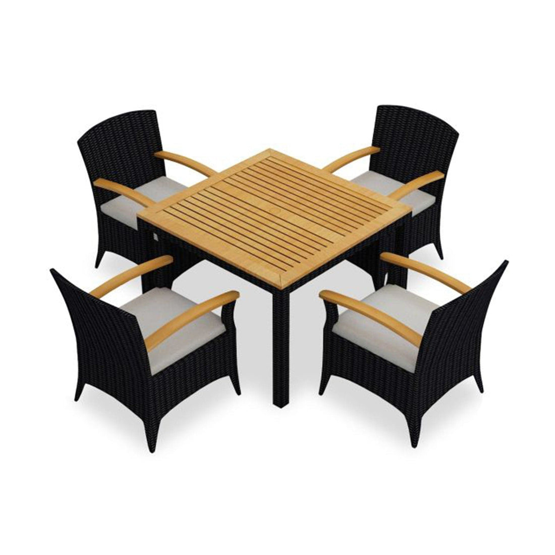 Arbor 5 Piece Arm Square Dining Set