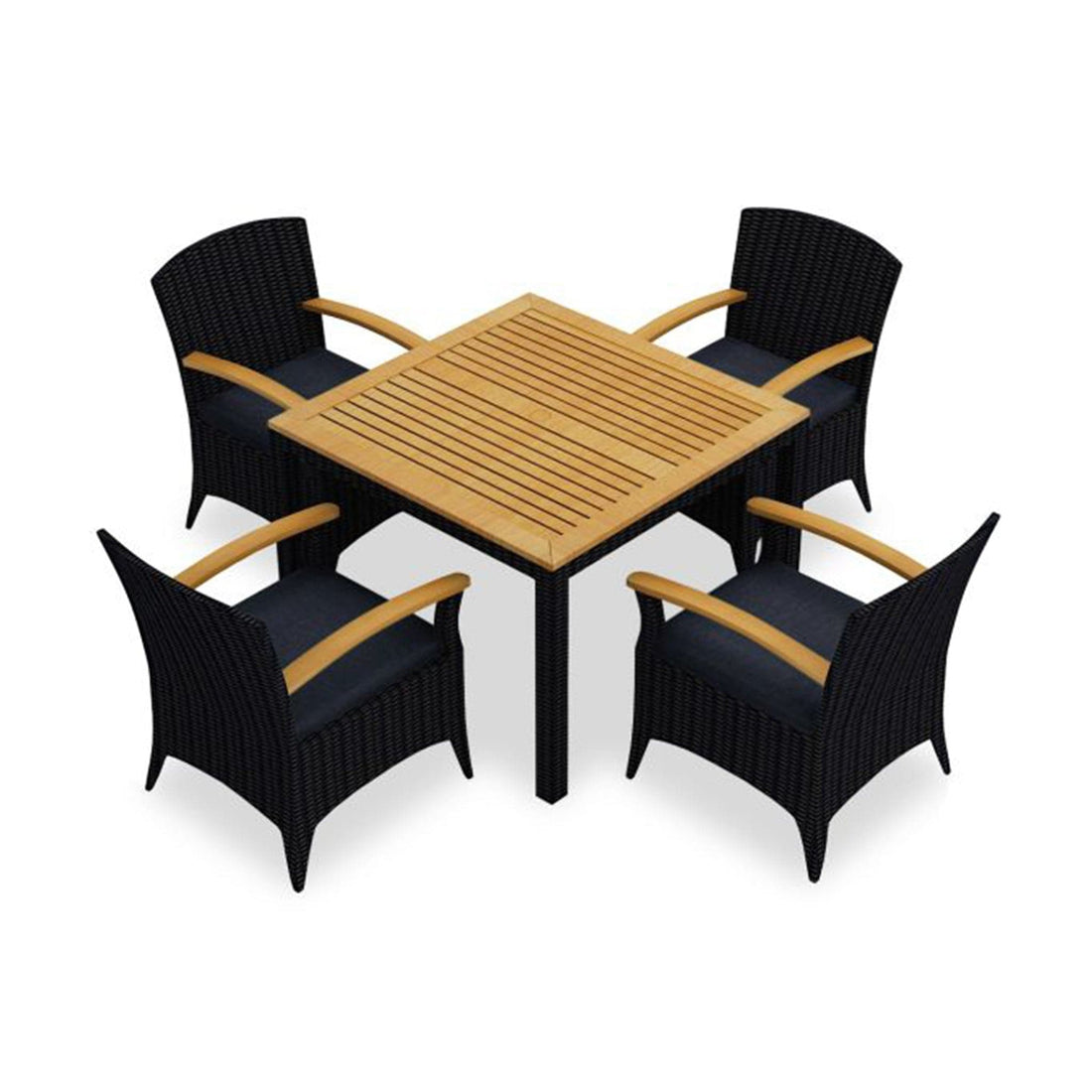 Arbor 5 Piece Arm Square Dining Set