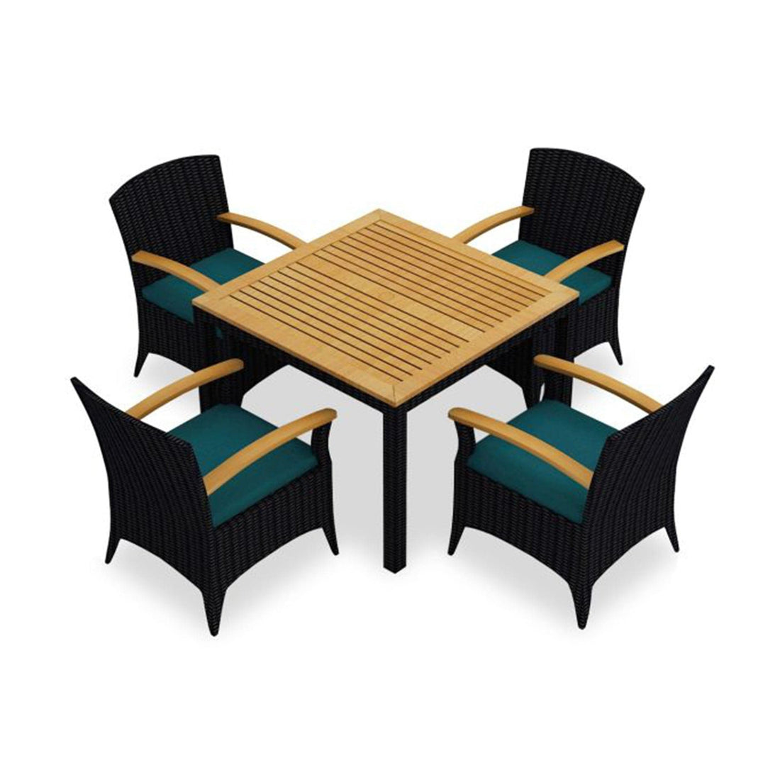 Arbor 5 Piece Arm Square Dining Set