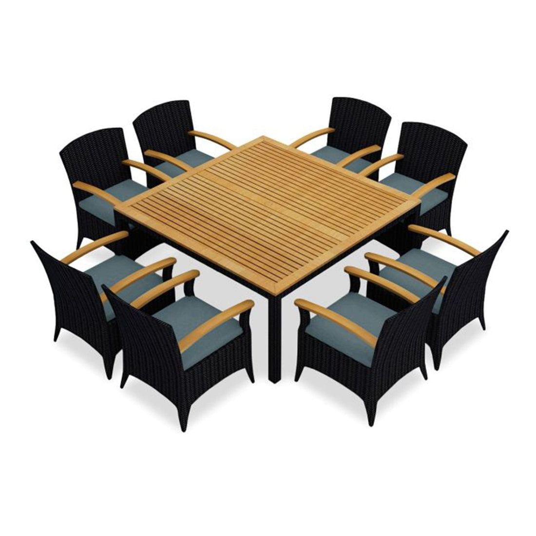 Arbor 9 Piece Arm Square Dining Set