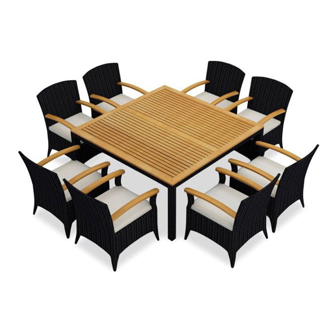 Arbor 9 Piece Arm Square Dining Set