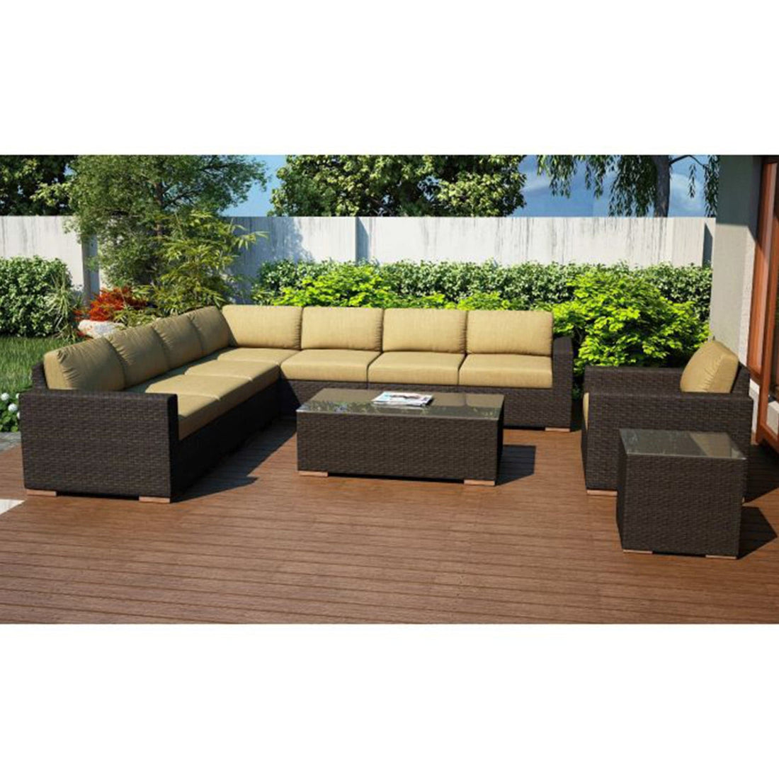 Arden 10 Piece Club Chair Sectional Set