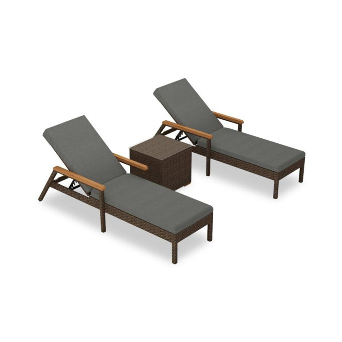 Arden 3 Piece Reclining Chaise Lounge Set