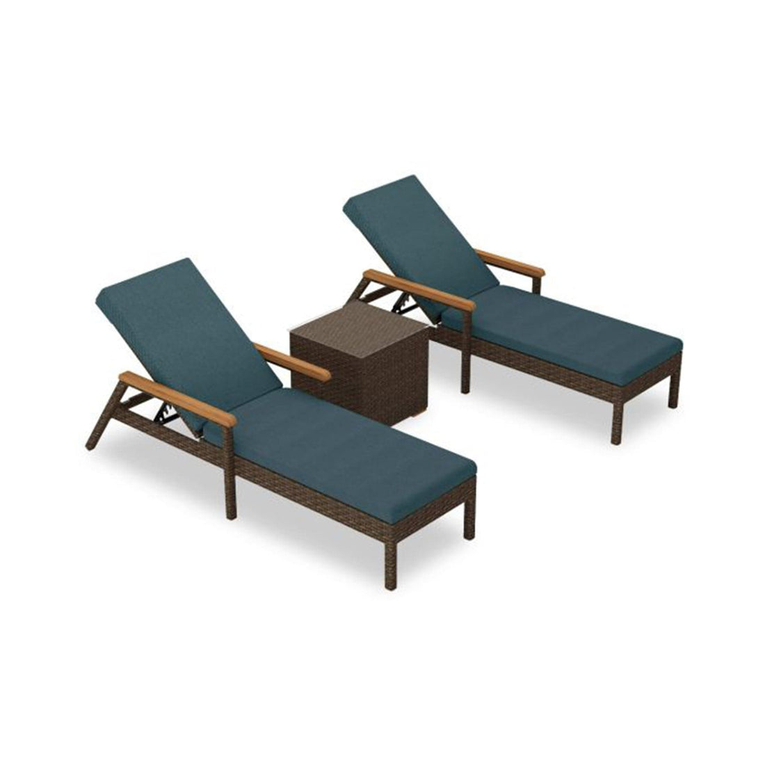 Arden 3 Piece Reclining Chaise Lounge Set