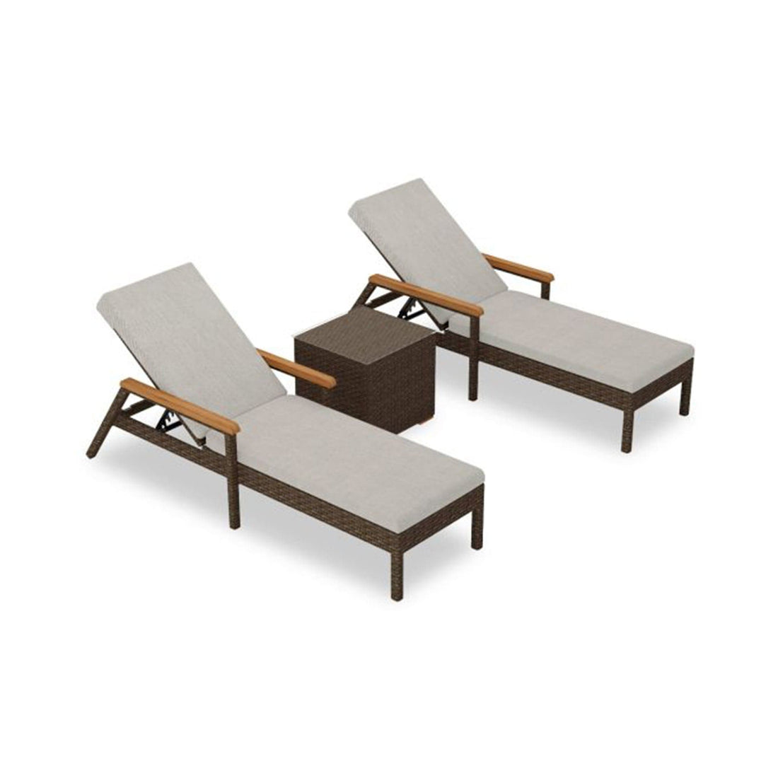 Arden 3 Piece Reclining Chaise Lounge Set