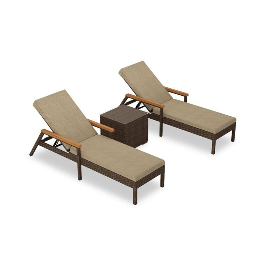 Arden 3 Piece Reclining Chaise Lounge Set