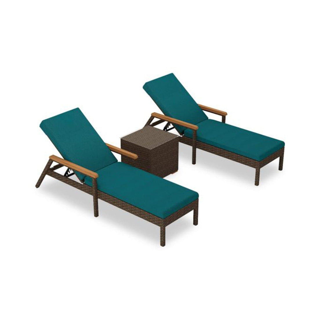 Arden 3 Piece Reclining Chaise Lounge Set