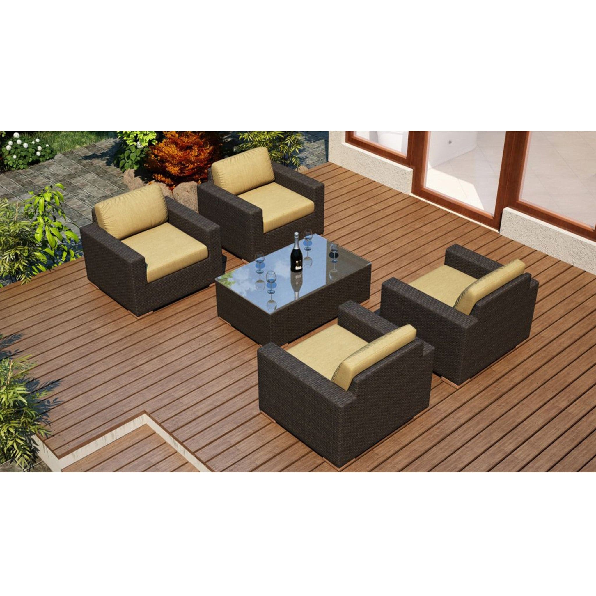 Arden 5 Piece 4-Seat Club Chair Set