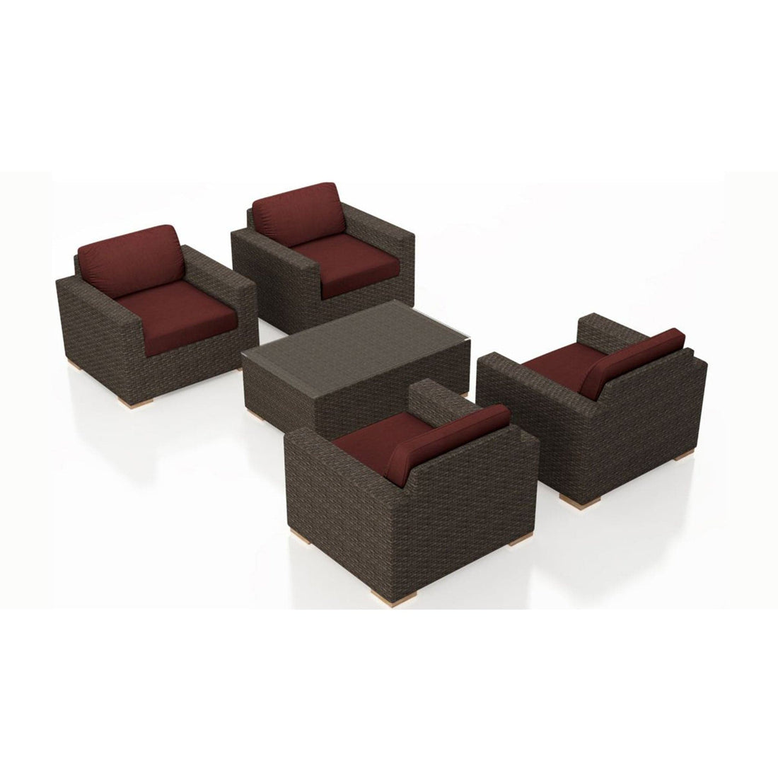 Arden 5 Piece 4-Seat Club Chair Set