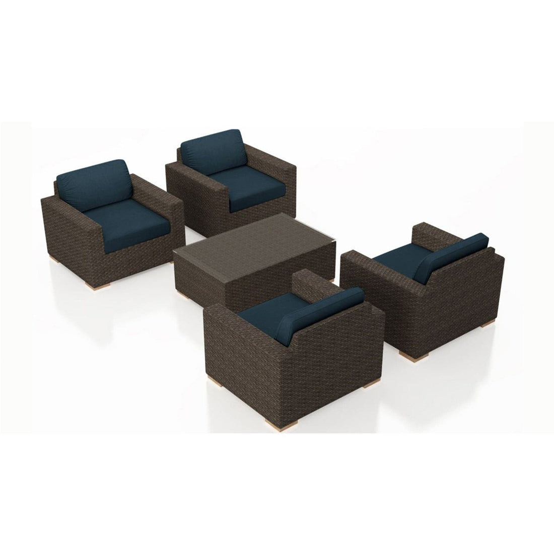 Arden 5 Piece 4-Seat Club Chair Set