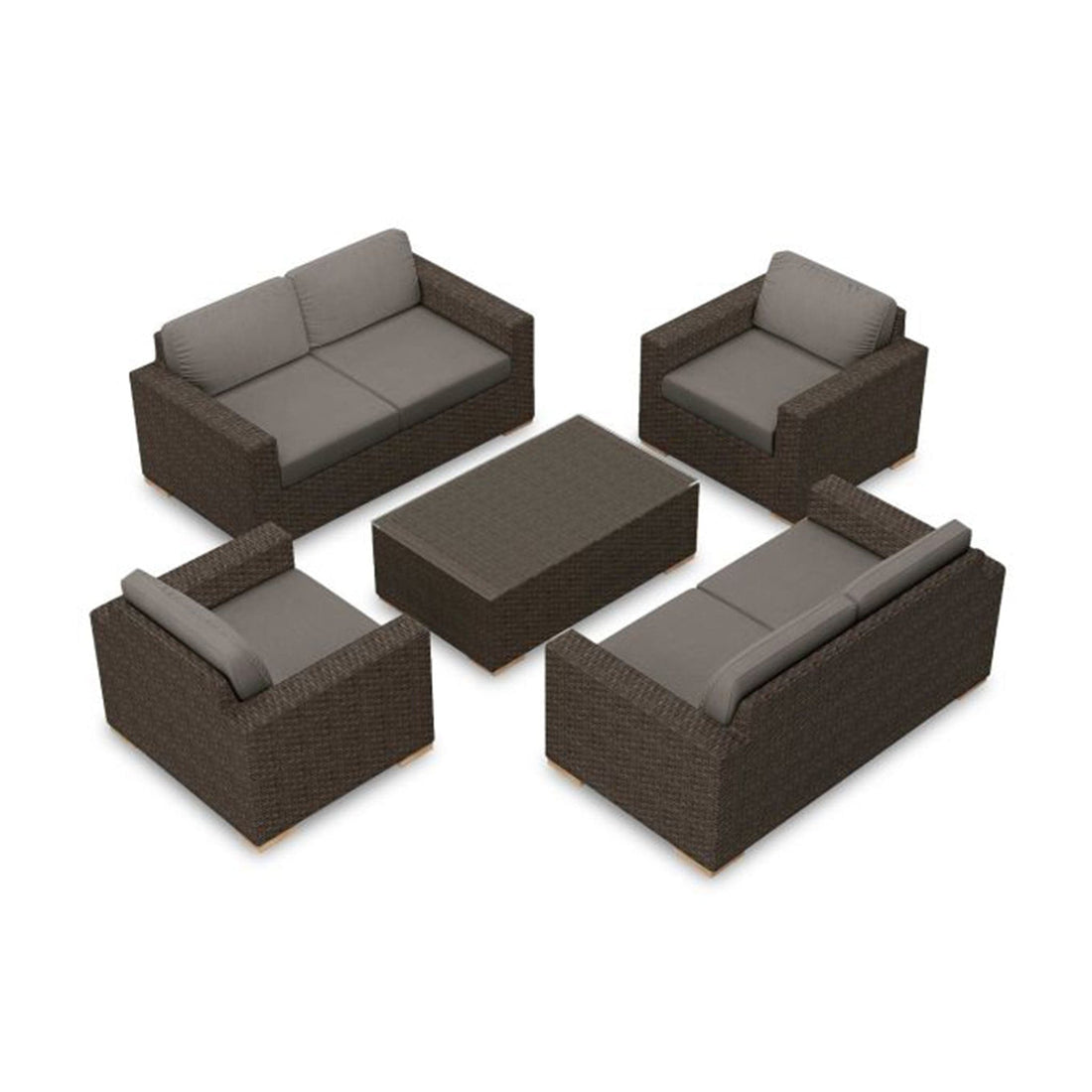 Arden 5 Piece Double Loveseat Set