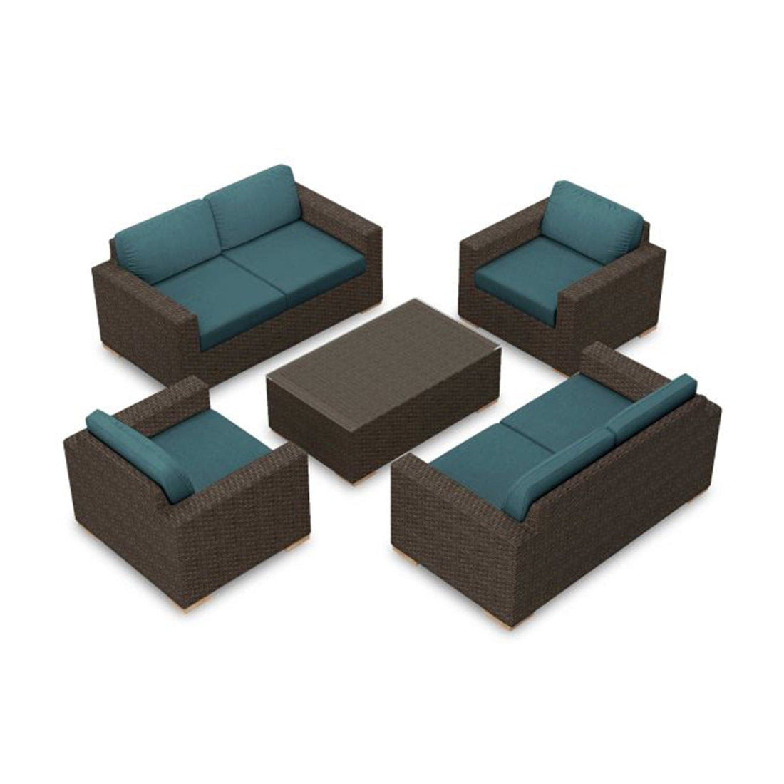 Arden 5 Piece Double Loveseat Set