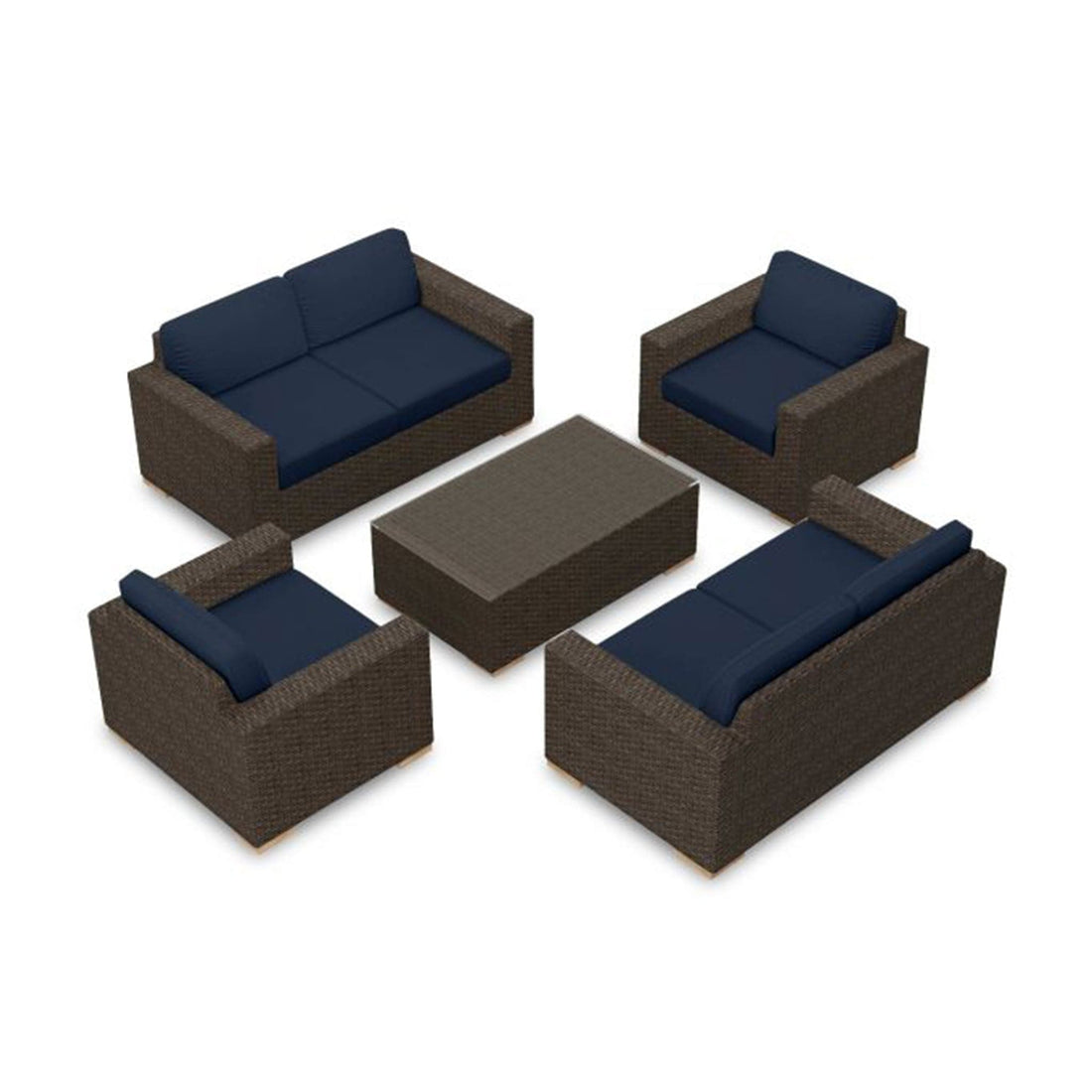 Arden 5 Piece Double Loveseat Set